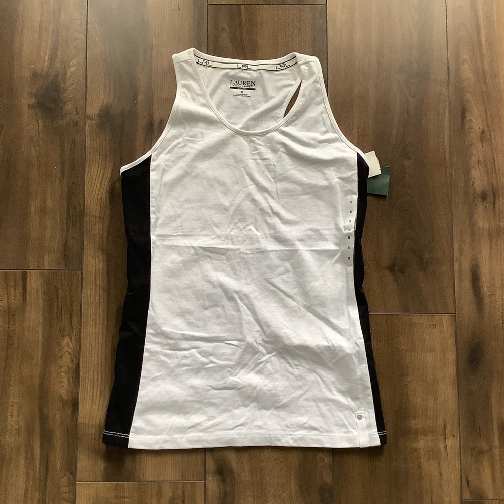 New White/Black Athletic Shirt Lauren Ralph Lauren